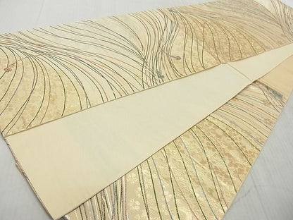 平和屋着物◎六通柄袋帯 舞桜紐文 金銀糸 逸品 DAAG7739rt