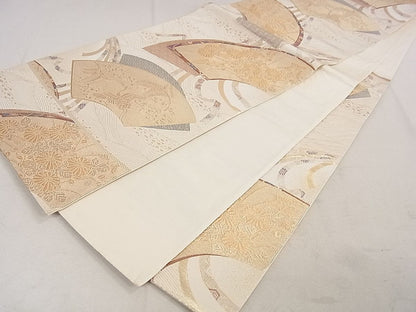 平和屋着物◎六通柄袋帯 蒔絵地紙重文 金糸 逸品 DAAH1634ox