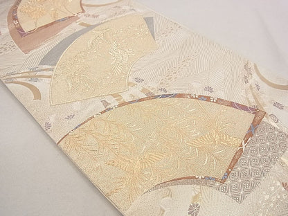 平和屋着物◎六通柄袋帯 蒔絵地紙重文 金糸 逸品 DAAH1634ox