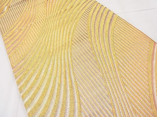 平和屋着物◎六通柄袋帯 流水文 金糸 逸品 BAAI9348sa
