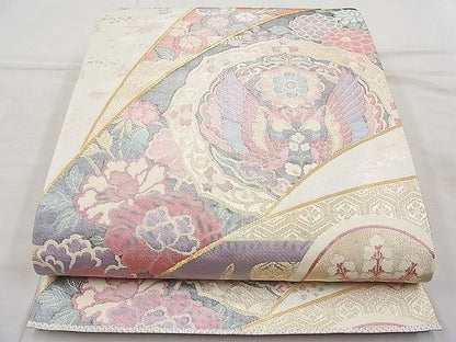 平和屋着物◎佐賀錦 六通柄袋帯 鳳凰正倉院花文 金銀糸 逸品 BAAI9356sa