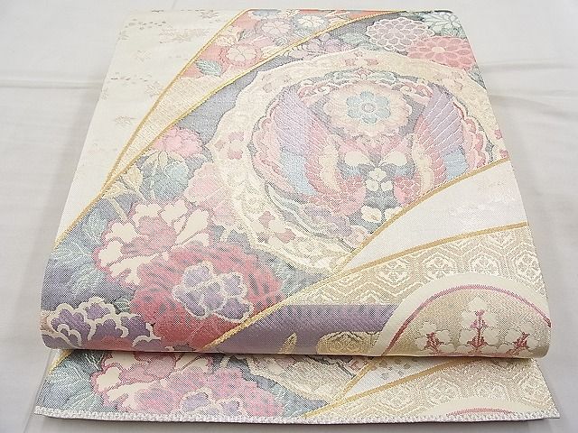 平和屋着物◎佐賀錦 六通柄袋帯 鳳凰正倉院花文 金銀糸 逸品 BAAI9356sa