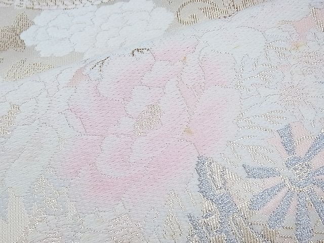 平和屋着物◎六通柄袋帯 唐織 吉祥花車文 金糸 逸品 BAAI3335qt