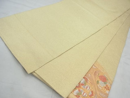 平和屋着物◎太鼓柄袋帯 唐織 綴れ 蜀江花鳥文 金銀糸 逸品 BAAI3361qt