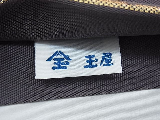 平和屋着物◎六通柄袋帯 花地紙流し 金糸 逸品 BAAI3379qt