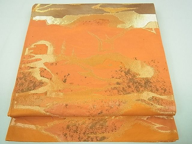 平和屋着物◎六通柄袋帯 霞文 金糸 逸品 DAAH4097cf