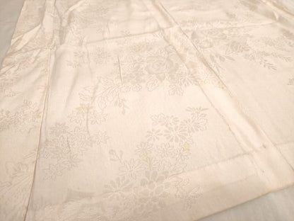 平和屋着物■長襦袢　無双仕立て　草花地紋　正絹　逸品　AAAJ8792Bnp