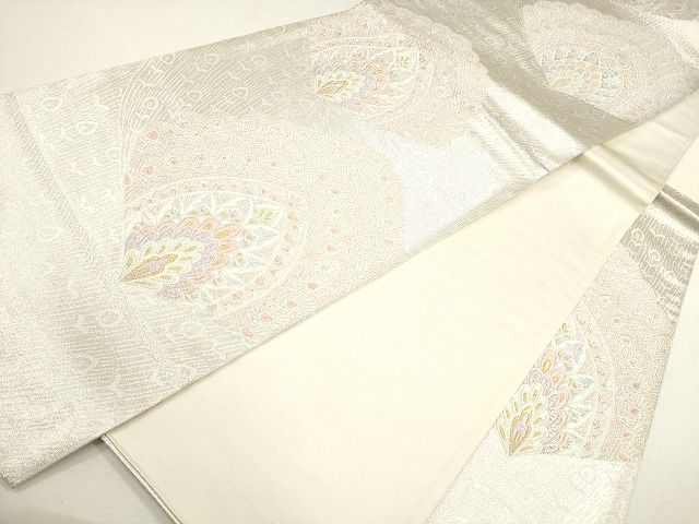 平和屋着物◎六通柄袋帯 唐織 草花文 金銀糸 逸品 CAAG2475eg