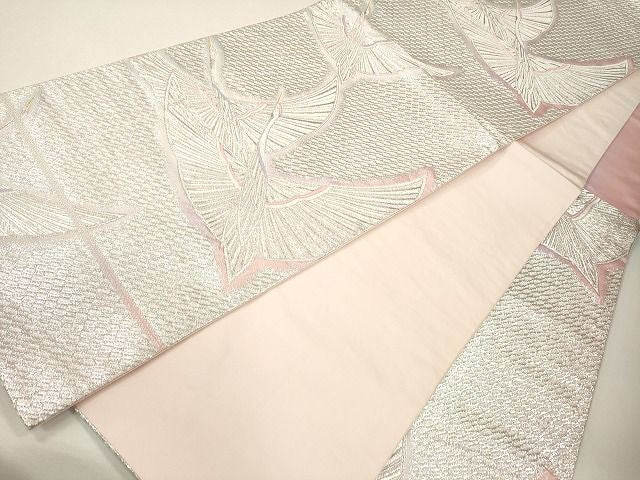 平和屋着物◎六通柄袋帯 唐織 飛鶴文 金銀糸 逸品 CAAG2508eg