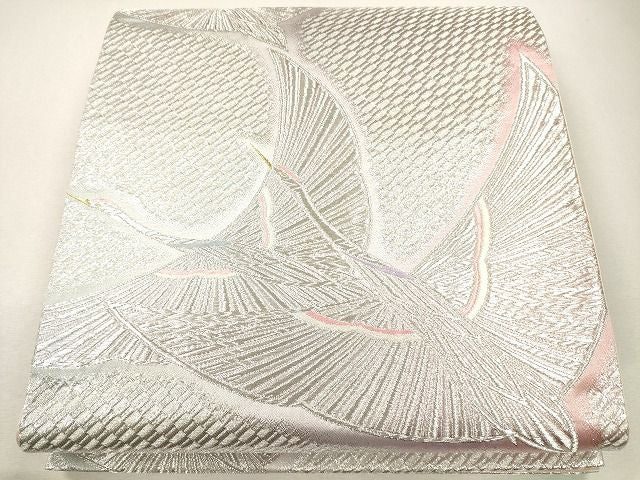 平和屋着物◎六通柄袋帯 唐織 飛鶴文 金銀糸 逸品 CAAG2508eg