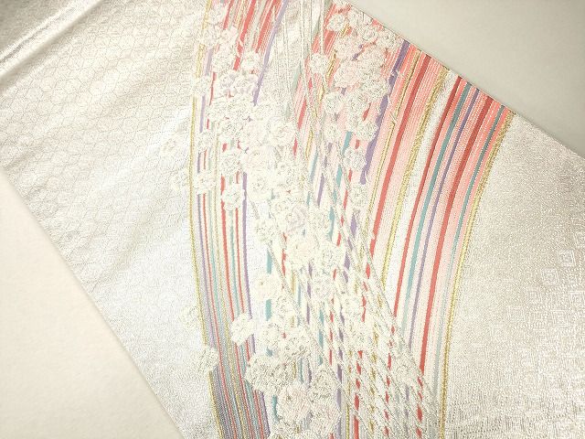 平和屋着物◎六通柄袋帯　唐織　舞花文　金銀糸　逸品　CAAG2535eg