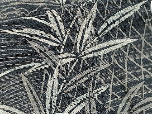 平和屋本店■極上　夏物　訪問着　変わり絽　銀駒刺繍　立波草木文　銀糸　逸品　CYAA0592s4