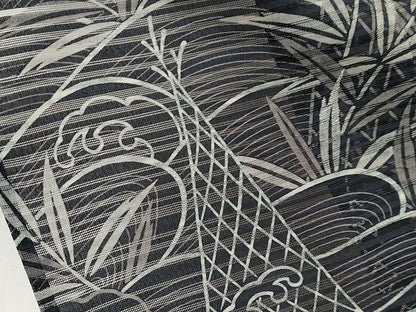 平和屋本店■極上　夏物　訪問着　変わり絽　銀駒刺繍　立波草木文　銀糸　逸品　CYAA0592s4