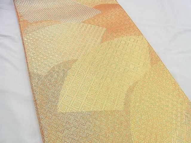 平和屋着物◎佐賀錦 六通柄袋帯 地紙文様 金糸 逸品 BAAI4531jm