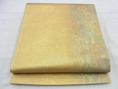 平和屋着物◎六通柄袋帯 霞文 金彩 引箔 逸品 BAAI4524jm