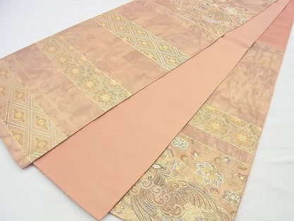 平和屋着物◎六通柄袋帯 鳳凰切嵌文様 金銀糸 逸品 BAAI4548jm