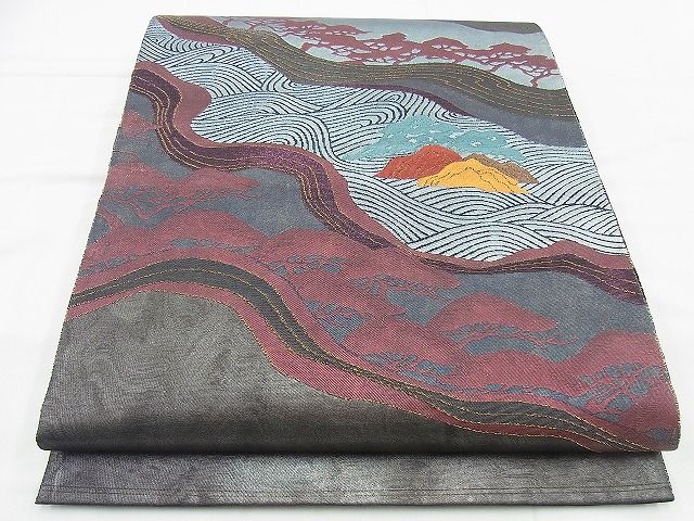 平和屋着物◎太鼓柄袋帯 浜松 金糸 引箔 逸品 BAAI4564jm