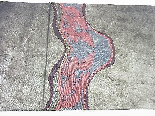 平和屋着物◎太鼓柄袋帯 浜松 金糸 引箔 逸品 BAAI4564jm