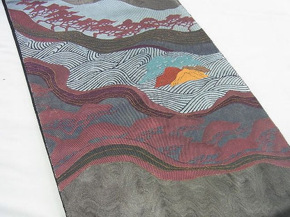 平和屋着物◎太鼓柄袋帯 浜松 金糸 引箔 逸品 BAAI4564jm