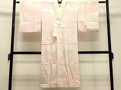 平和屋着物■長襦袢 無双仕立て 雲取り花唐草地紋 暈し染め 洗える着物 CAAH2180vf