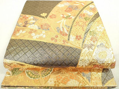 平和屋着物◎佐賀錦 六通柄袋帯 鳳凰花文 金糸 逸品 DAAH9576tw