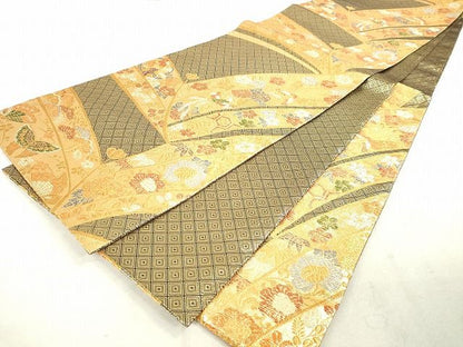 平和屋着物◎佐賀錦 六通柄袋帯 鳳凰花文 金糸 逸品 DAAH9576tw