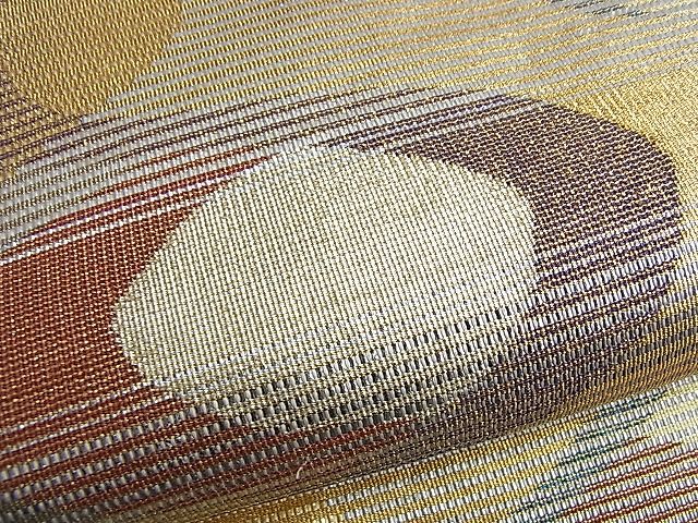 平和屋着物■佐賀錦 太鼓柄袋帯 流水文 金銀糸 逸品 BAAI9649du
