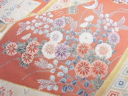 平和屋着物■六通柄袋帯 唐織 錦繍小袖文 金糸 逸品 BAAI9691du