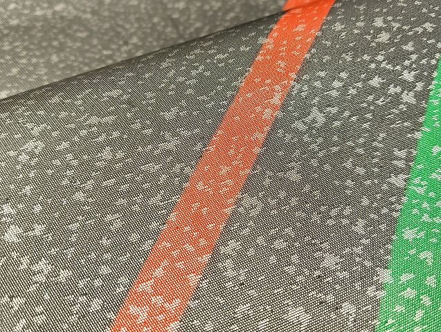 平和屋着物◎全通柄袋帯 斜線文 銀糸 逸品 BAAJ5225ea