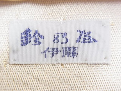 平和屋着物◎六通柄袋帯 区限刺繍 花鳥文 鈴乃屋扱い 逸品 BAAI6450th