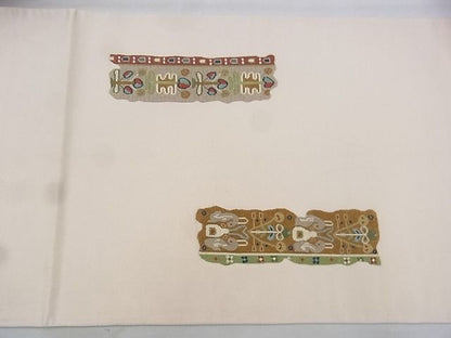 平和屋着物◎六通柄袋帯 区限刺繍 花鳥文 鈴乃屋扱い 逸品 BAAI6450th