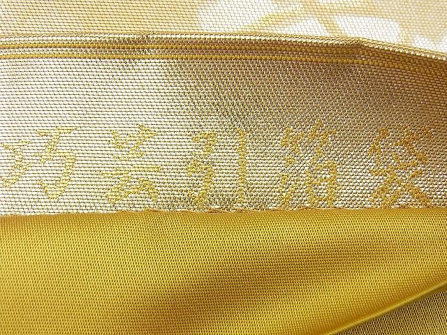 平和屋着物◎六通柄袋帯 草花文 工芸引箔 逸品 BAAJ0024th