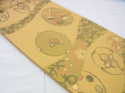 平和屋着物◎六通柄袋帯 明日香 花丸文 逸品 BAAJ0054th