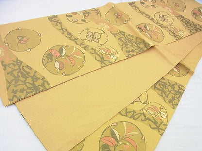 平和屋着物◎六通柄袋帯 明日香 花丸文 逸品 BAAJ0054th
