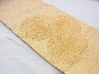 平和屋着物◎太鼓柄袋帯 七宝文様 金糸 逸品 BAAJ0068th