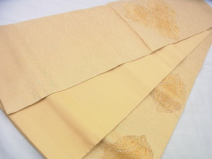 平和屋着物◎太鼓柄袋帯 七宝文様 金糸 逸品 BAAJ0068th