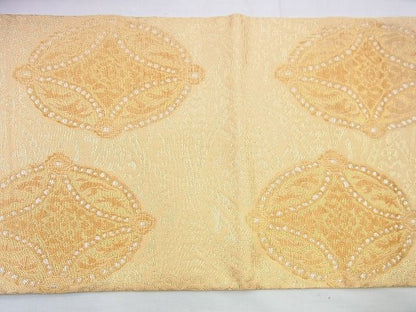 平和屋着物◎太鼓柄袋帯 七宝文様 金糸 逸品 BAAJ0068th