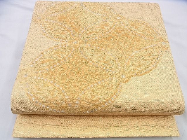 平和屋着物◎太鼓柄袋帯 七宝文様 金糸 逸品 BAAJ0068th