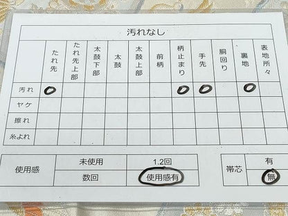 平和屋着物◎六通柄袋帯 唐織 飛鶴吉祥花文 金銀糸 逸品 DAAH7019ea