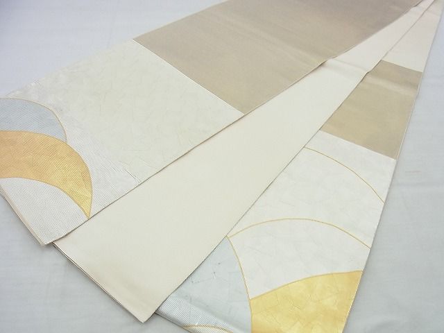 平和屋着物◎太鼓柄袋帯 青海波 金彩 引箔 逸品 BAAI5918jm