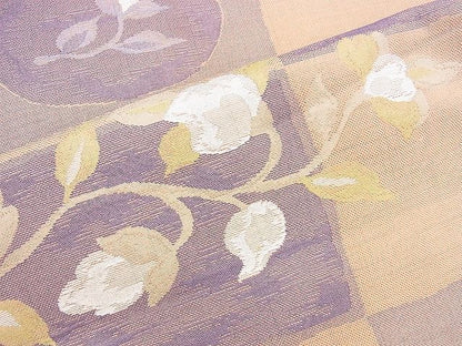 平和屋着物◎六通柄袋帯 市松花文 逸品 BAAI5932jm