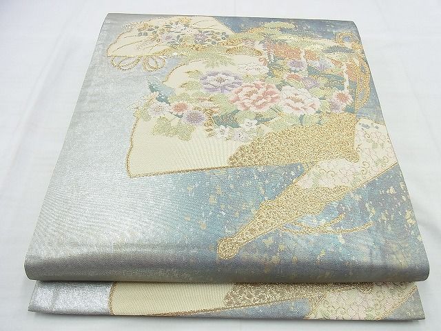 平和屋着物◎六通柄袋帯 唐織 文様歳時記 金糸 引箔 逸品 BAAI5980jm