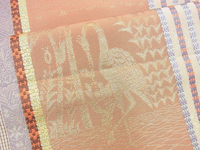 平和屋着物◎六通柄袋帯 琳派花鳥間道 金糸 逸品 BAAI5970jm
