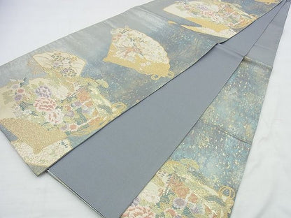 平和屋着物◎六通柄袋帯 唐織 文様歳時記 金糸 引箔 逸品 BAAI5980jm