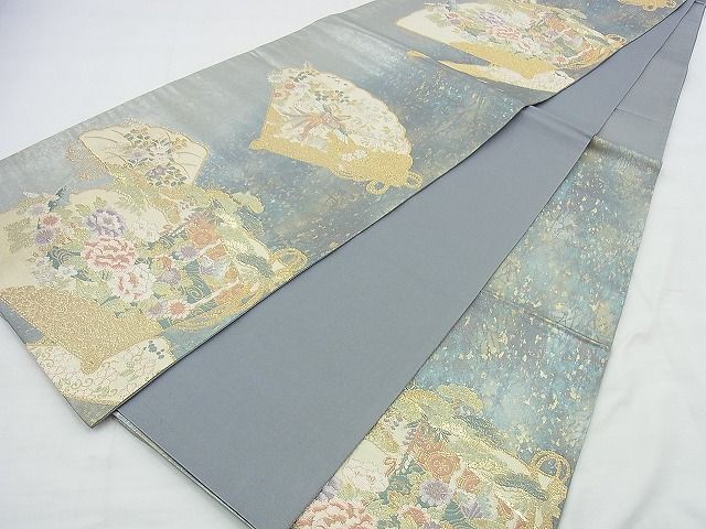 平和屋着物◎六通柄袋帯 唐織 文様歳時記 金糸 引箔 逸品 BAAI5980jm