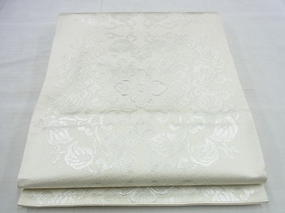平和屋着物◎六通柄袋帯 宝相華 銀糸 逸品 BAAI5995jm