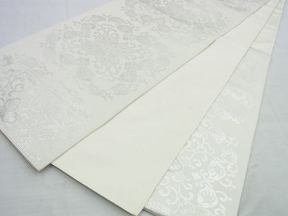 平和屋着物◎六通柄袋帯 宝相華 銀糸 逸品 BAAI5995jm