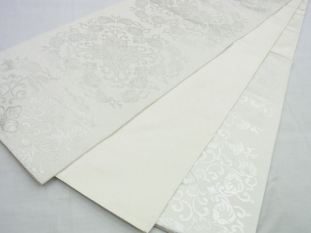 平和屋着物◎六通柄袋帯 宝相華 銀糸 逸品 BAAI5995jm