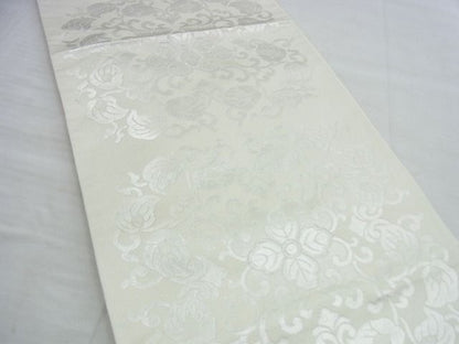 平和屋着物◎六通柄袋帯 宝相華 銀糸 逸品 BAAI5995jm