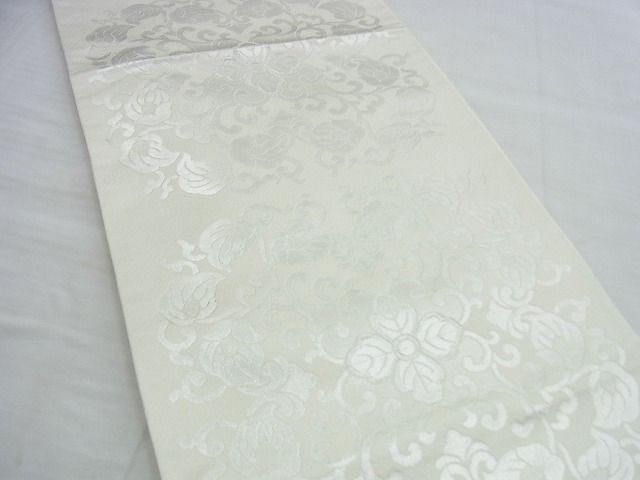 平和屋着物◎六通柄袋帯 宝相華 銀糸 逸品 BAAI5995jm